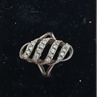 Сребърен пръстен с камъни ЖЖ8, снимка 1 - Пръстени - 44697350