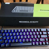 Клавиатура ZENKABEAT, безжична/ с кабел, Bluetooth, 2,4 Ghz, RGB, 68 клавиша, снимка 1 - Клавиатури и мишки - 44709580