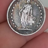  1 франк 1921 г сребро Швейцария, снимка 2 - Индустриална техника - 41734966