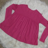 Изключително красива цикламена блестяща блуза, снимка 4 - Детски тениски и потници - 40323939