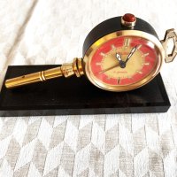 Часовник будилник Слава ключът за Москва работещ, снимка 3 - Антикварни и старинни предмети - 44322839