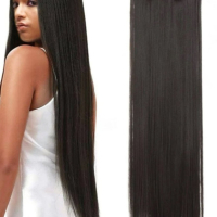 Качествена дълга коса/ цял екстеншън за по-голям обем и дължина на косата 100гр, дължина 60см, снимка 3 - Аксесоари за коса - 44745393