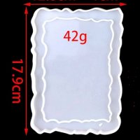 Грамадна назъбена правоъгълна рамка силиконов молд форма фондан смола гипс шоколад пано, снимка 2 - Форми - 35815796