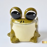 Керамична саксия - жаба / Подарък за нов дом / Керамична саксия с форма на жаба, снимка 1 - Декорация за дома - 40513271