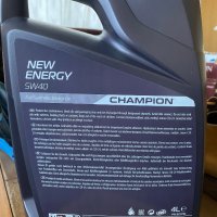 Champion New Energy 5W40- 4 ЛИТРА, снимка 2 - Аксесоари и консумативи - 39136362