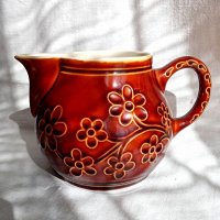 ⚜️ Винтидж голяма кана Heisterholz-keramik 1 литър ⚜️, снимка 1 - Антикварни и старинни предмети - 39727306