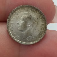 3 пенса Австралия 1948 г сребро

, снимка 3 - Нумизматика и бонистика - 41665635