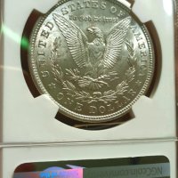Сребърен Морган долар 1921г. MS 62, снимка 3 - Нумизматика и бонистика - 41579137