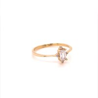 Златен дамски пръстен 1,34гр. размер:55 14кр. проба:585 модел:20055-3, снимка 2 - Пръстени - 42643811