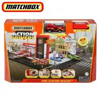 Matchbox Action Drivers Пожарна станция HBD74, снимка 1 - Коли, камиони, мотори, писти - 38669759