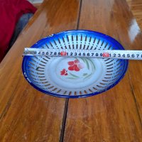 Стара емайлирана чиния,фруктиера #2, снимка 5 - Антикварни и старинни предмети - 34580680