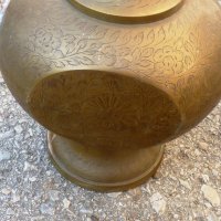 Огромен,ръчно кован бронзов ибрик, снимка 3 - Антикварни и старинни предмети - 39680482