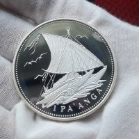 Юбилейна сребърна монета 1 унция 1 Pa'anga - Tāufaʻahau Tupou IV Catamaran, снимка 2 - Нумизматика и бонистика - 41653279