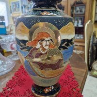 Страхотна уникална антикварна колекционерска порцеланова ваза Satsuma , снимка 1 - Вази - 42218252