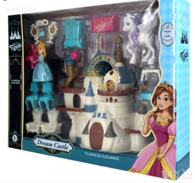 Детски замък с мелодии , Кукла и вълшебен кон Пегас , снимка 1