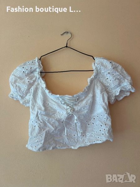 Късо бяло потниче 100% памук М размер на марката Calliope 🤍, снимка 1