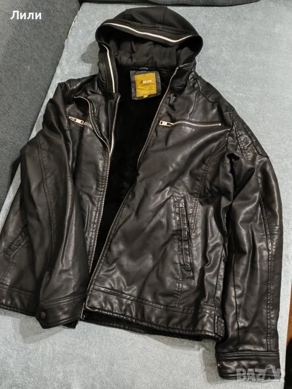 Мъжко зимно кожено яке, снимка 1