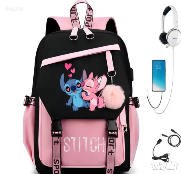 Ученическа раница на Стич, снимка 1