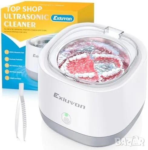 Нов Ултразвуков Почистващ уред кутия за Протези и Бижута Дълбоко Почистване, снимка 1