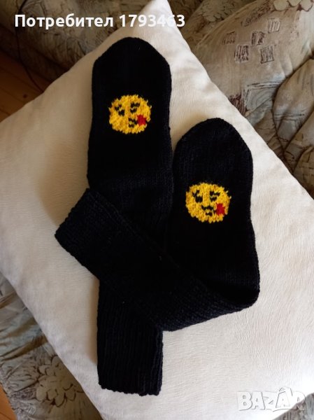 Ръчно плетени мъжки чорапи размер 41, снимка 1