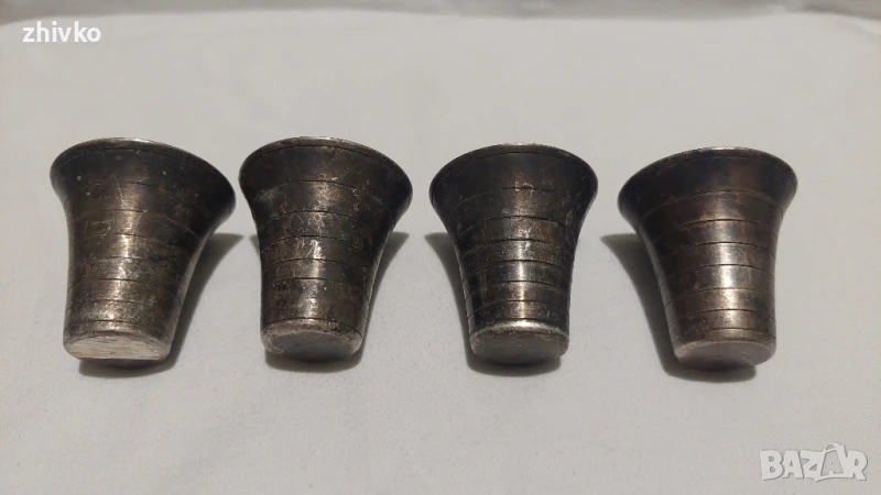 4 бр.Дълбоко- посребърни чашки, снимка 1