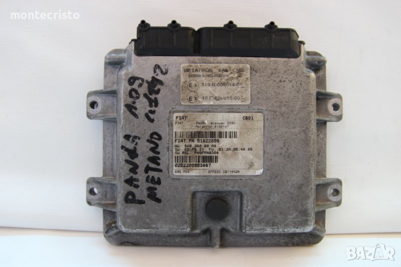 Моторен компютър Fiat Panda (2003-2012) 51822896 / 6A03B000A9 / 6A0.3B0.00.A9, снимка 1