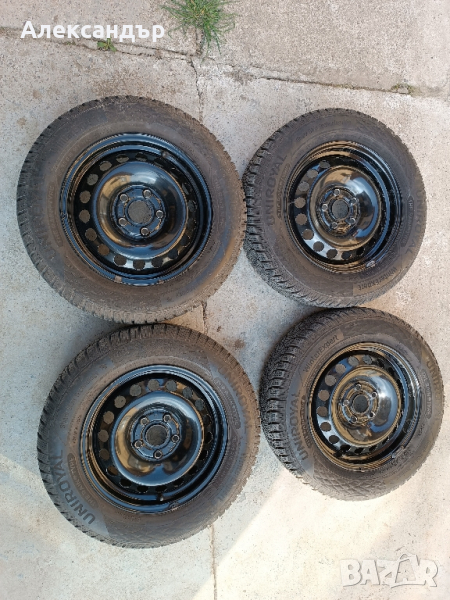 Неразличими от нови зимни гуми Uniroyal с джанти 15, снимка 1