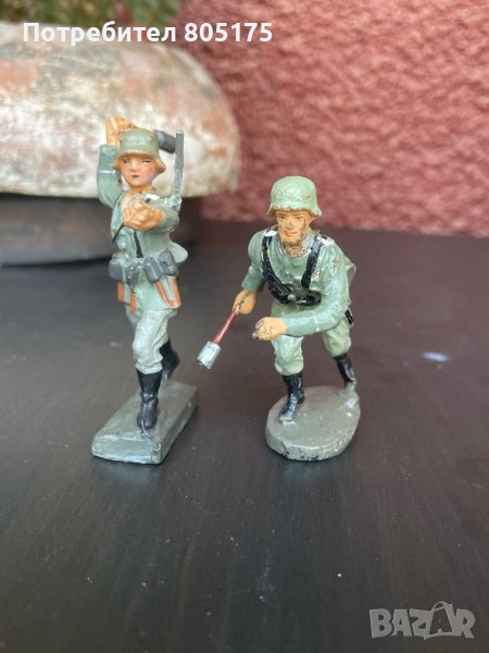 Стари фигурки войници от 30-те год на миналия век.Втора световна германци Elastolin Lineol, снимка 1