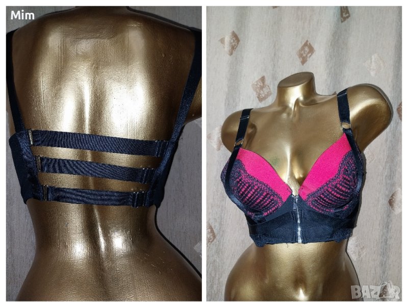 70 /90 В Черен сутиен с предно закопчаване , снимка 1