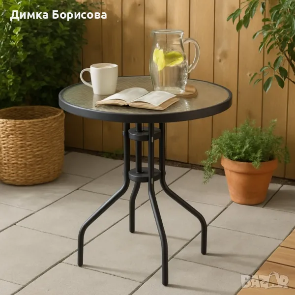 Maca Muhler 60xH74cm, стъклен плот, снимка 1