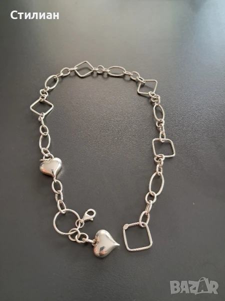 Сребърен ланец/колие, снимка 1