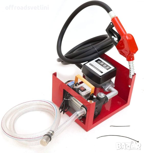 220V Помпа с брояч Пълен комплект бензиноколонка Помпа за източване на нафта, гориво, дизел, снимка 1