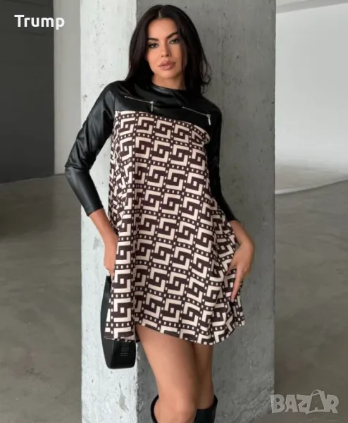 - 50% рокля , туника кожа с плат, снимка 1