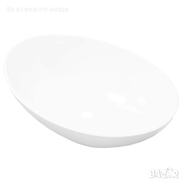 Луксозна керамична мивка с овална форма, бяла, 40x33 см Код P994 , снимка 1