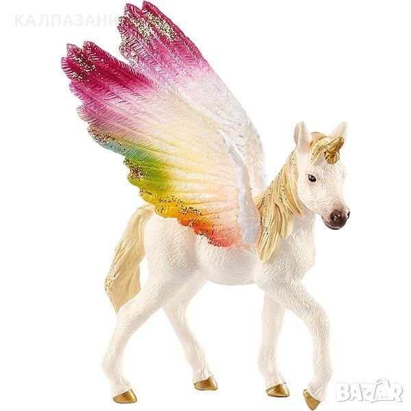 Фигурки Schleich КРИЛАТ ЕДНОРОГ НА ДЪГАТА - КОНЧЕ 70577, снимка 1