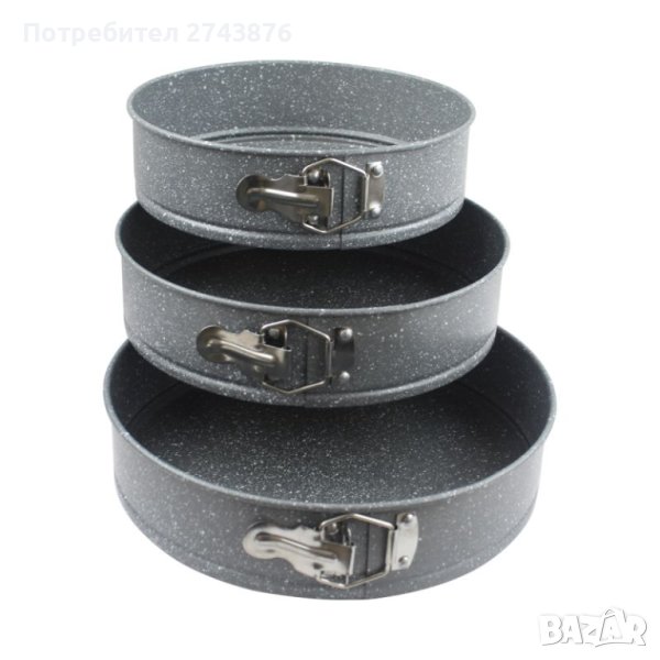  КОМПЛЕКТ ОТ 3 БР. ФОРМИ ЗА ПЕЧЕНЕ ЕК-В01 G, снимка 1