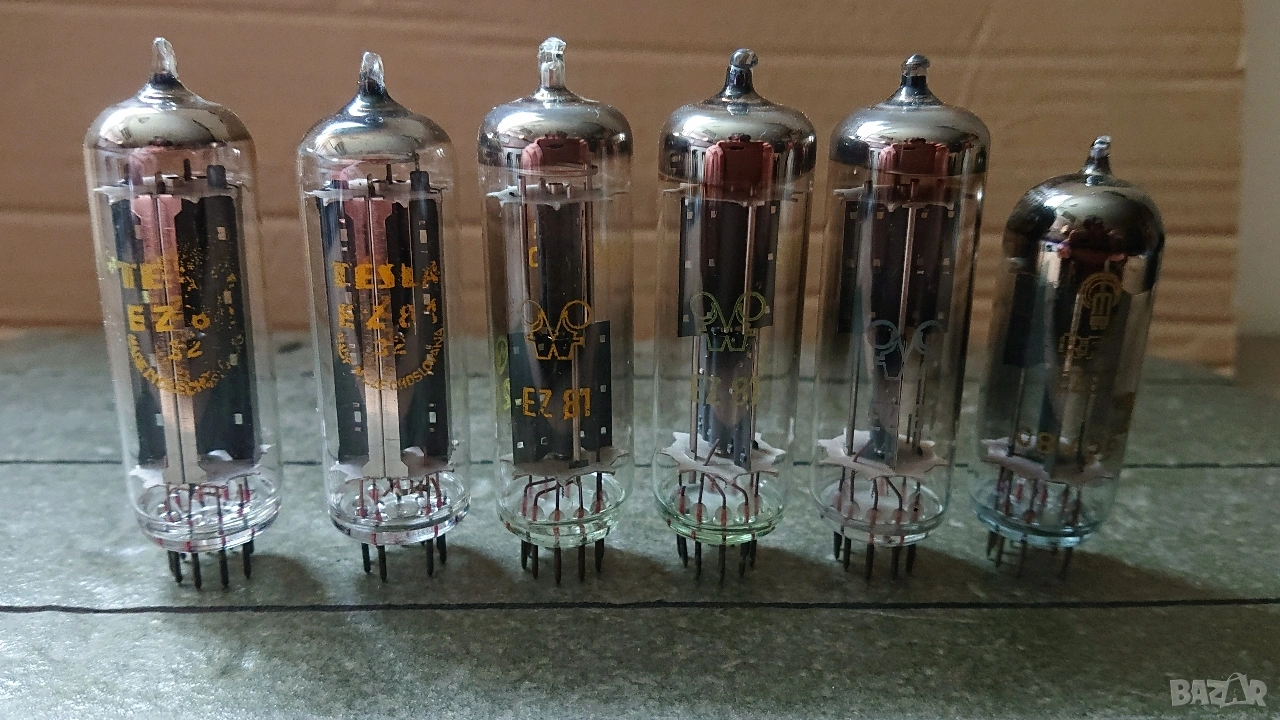 Нова радиолампа TESLA EZ81. Използвани радиолампи TESLA, RFT EZ81, EZ80. , снимка 1