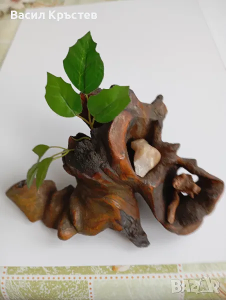 Скулптури, пластики от дърво, - "Скрития горски дух", - "Частици от други вселени", уникати, 1987 г., снимка 1