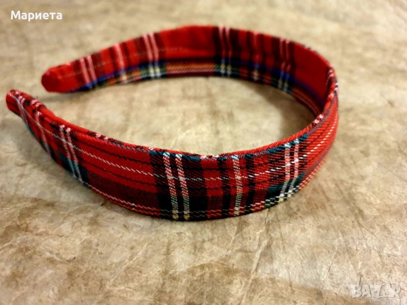 Изчистен модел диадема каре Ръчна Изработка Червено Каре Диадеми Аксесоари за коса, снимка 1