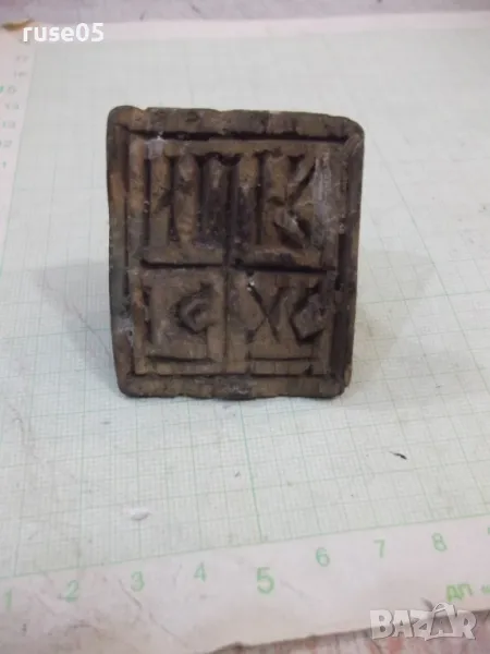 Просфорен печат дървен стар за хляб, снимка 1