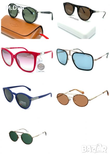 CARRERA,CALVIN KLEIN,Polaroid,Swarovski,Fossil Седем чифта нови луксозни слънчеви очила, снимка 1