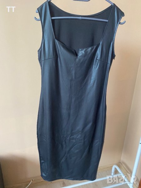 Дамска рокля имитация на кожа , снимка 1