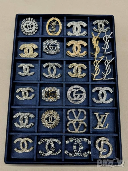 брошки chanel christian dior louis vuitton valentino garavani ysl saint laurent , снимка 1