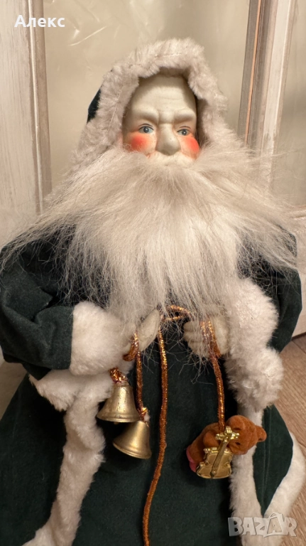 Порцеланов стар голям Дядо Мраз– връх за елха., снимка 1
