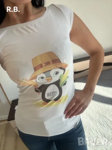 Alessa, топ с пингвин, М размер, снимка 7 - Корсети, бюстиета, топове - 47740284