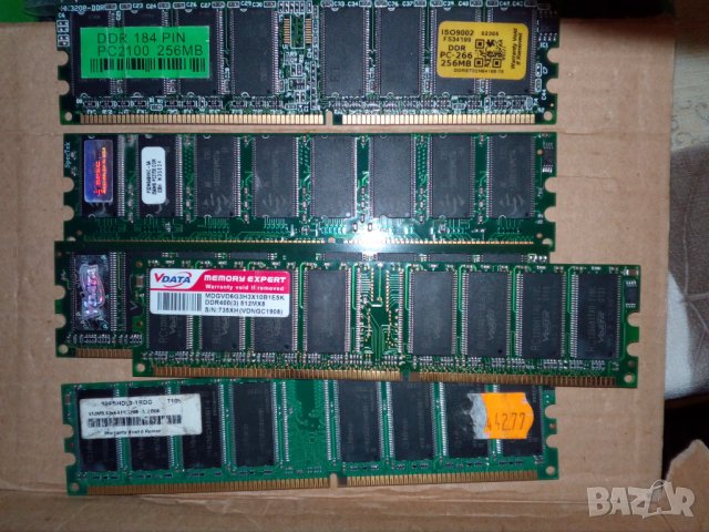 DDR1 RAM 256 Mb и 512 Mb за настолен компютър, снимка 1 - RAM памет - 34077517