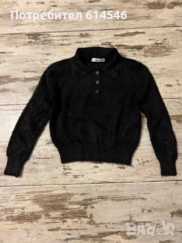 Черен пуловер Zara, снимка 3 - Блузи с дълъг ръкав и пуловери - 39734485