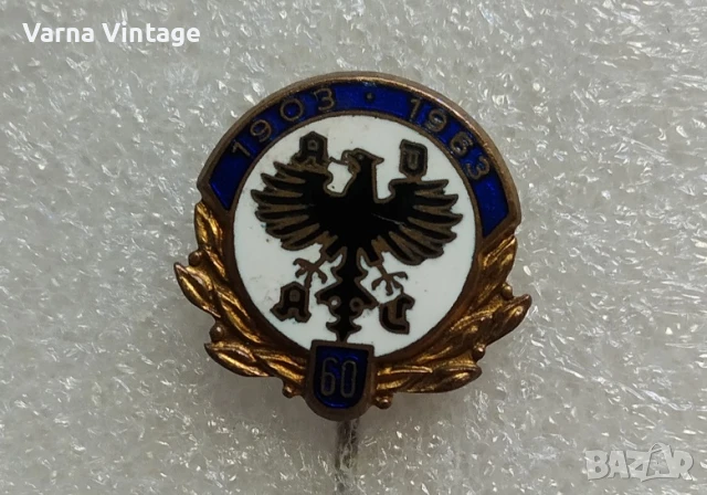 Значка за 60-годишнината на ADAC (Общ немски автомобилен клуб) 1903-1963. DESCHLER MUNCHEN 9 Германи