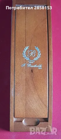 Луксозна дървена кутия с писалка и химикал F.Bartholdi-Italy, снимка 3 - Антикварни и старинни предмети - 49337379
