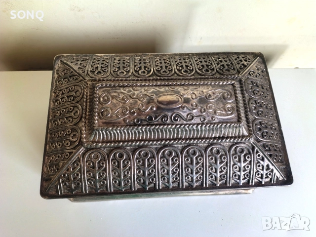 Страхотна Стара Посребрена Кутия За Бижута, снимка 2 - Антикварни и старинни предмети - 51782920